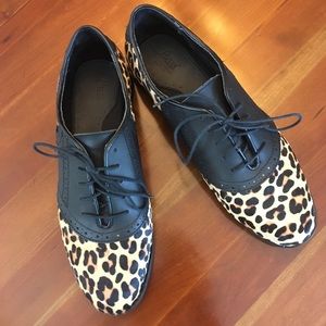 G.H. Bass Leopard Print Oxfords